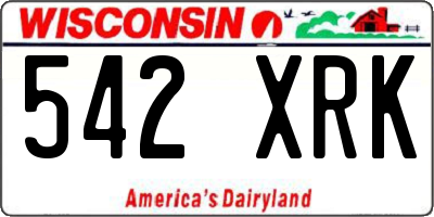 WI license plate 542XRK