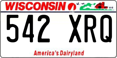 WI license plate 542XRQ