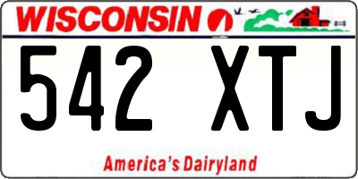 WI license plate 542XTJ