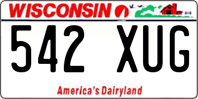 WI license plate 542XUG