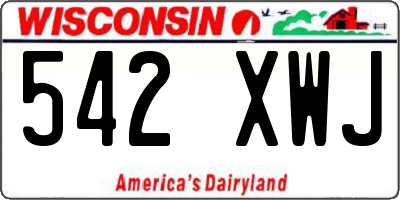 WI license plate 542XWJ