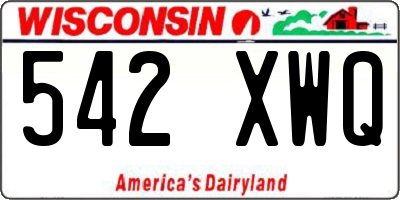 WI license plate 542XWQ