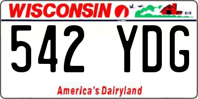 WI license plate 542YDG