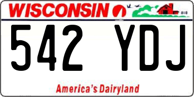 WI license plate 542YDJ