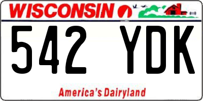 WI license plate 542YDK