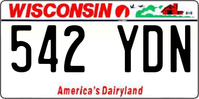 WI license plate 542YDN