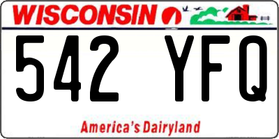 WI license plate 542YFQ