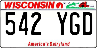 WI license plate 542YGD