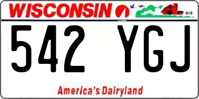 WI license plate 542YGJ