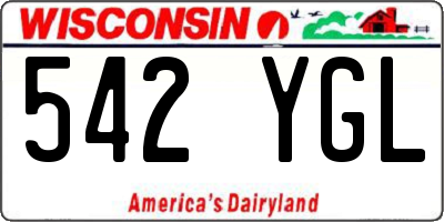 WI license plate 542YGL