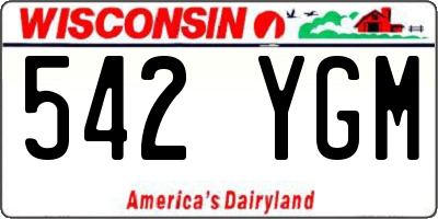 WI license plate 542YGM