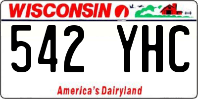 WI license plate 542YHC