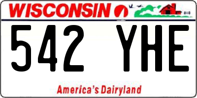 WI license plate 542YHE