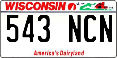 WI license plate 543NCN