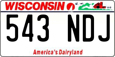 WI license plate 543NDJ