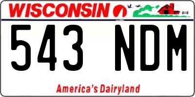 WI license plate 543NDM
