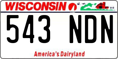 WI license plate 543NDN