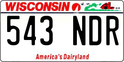 WI license plate 543NDR