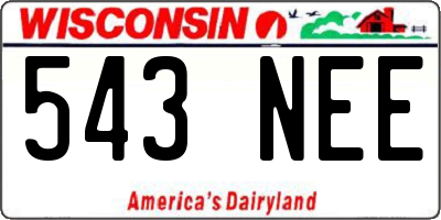 WI license plate 543NEE