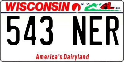 WI license plate 543NER