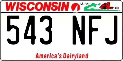 WI license plate 543NFJ