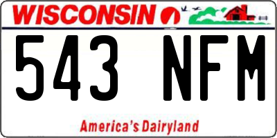 WI license plate 543NFM