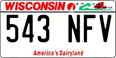 WI license plate 543NFV
