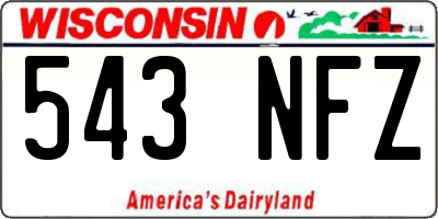 WI license plate 543NFZ