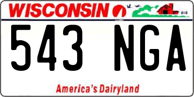 WI license plate 543NGA