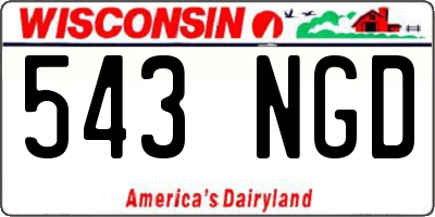 WI license plate 543NGD