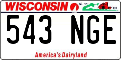 WI license plate 543NGE