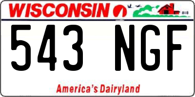 WI license plate 543NGF