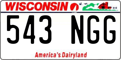WI license plate 543NGG