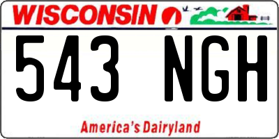 WI license plate 543NGH