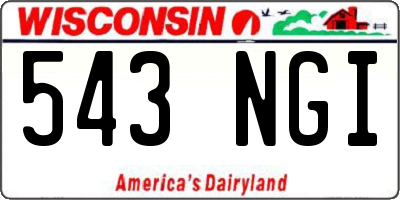WI license plate 543NGI