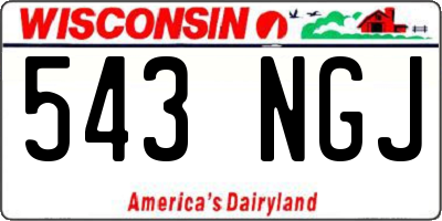 WI license plate 543NGJ