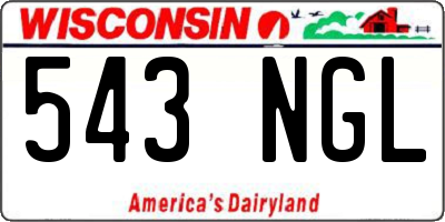 WI license plate 543NGL