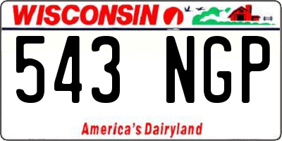 WI license plate 543NGP