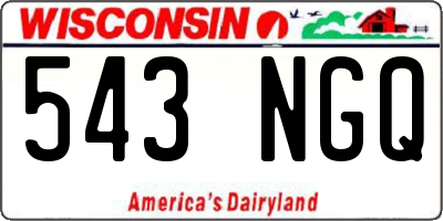 WI license plate 543NGQ