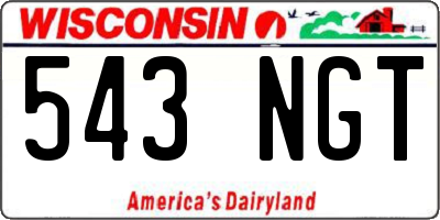 WI license plate 543NGT