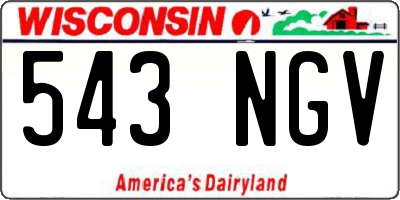 WI license plate 543NGV