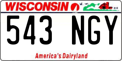 WI license plate 543NGY