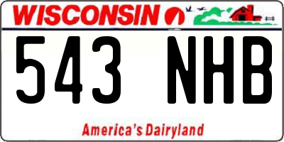 WI license plate 543NHB