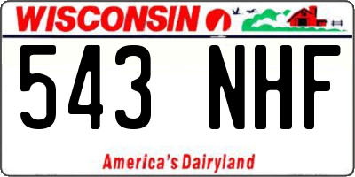 WI license plate 543NHF
