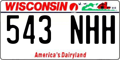 WI license plate 543NHH