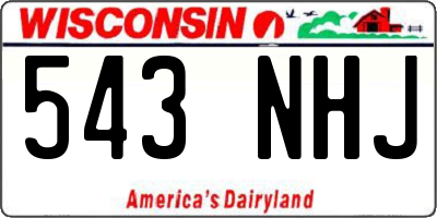 WI license plate 543NHJ