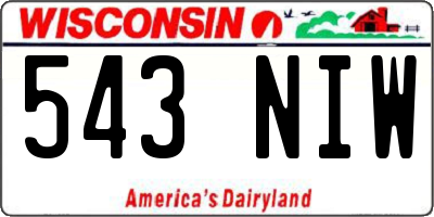 WI license plate 543NIW