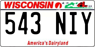 WI license plate 543NIY