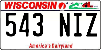 WI license plate 543NIZ