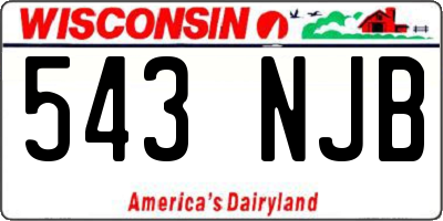 WI license plate 543NJB